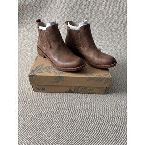 Sofft Womens Size 7 Bellis III Brown Leather Waterproof Chelsea Boots Shoes